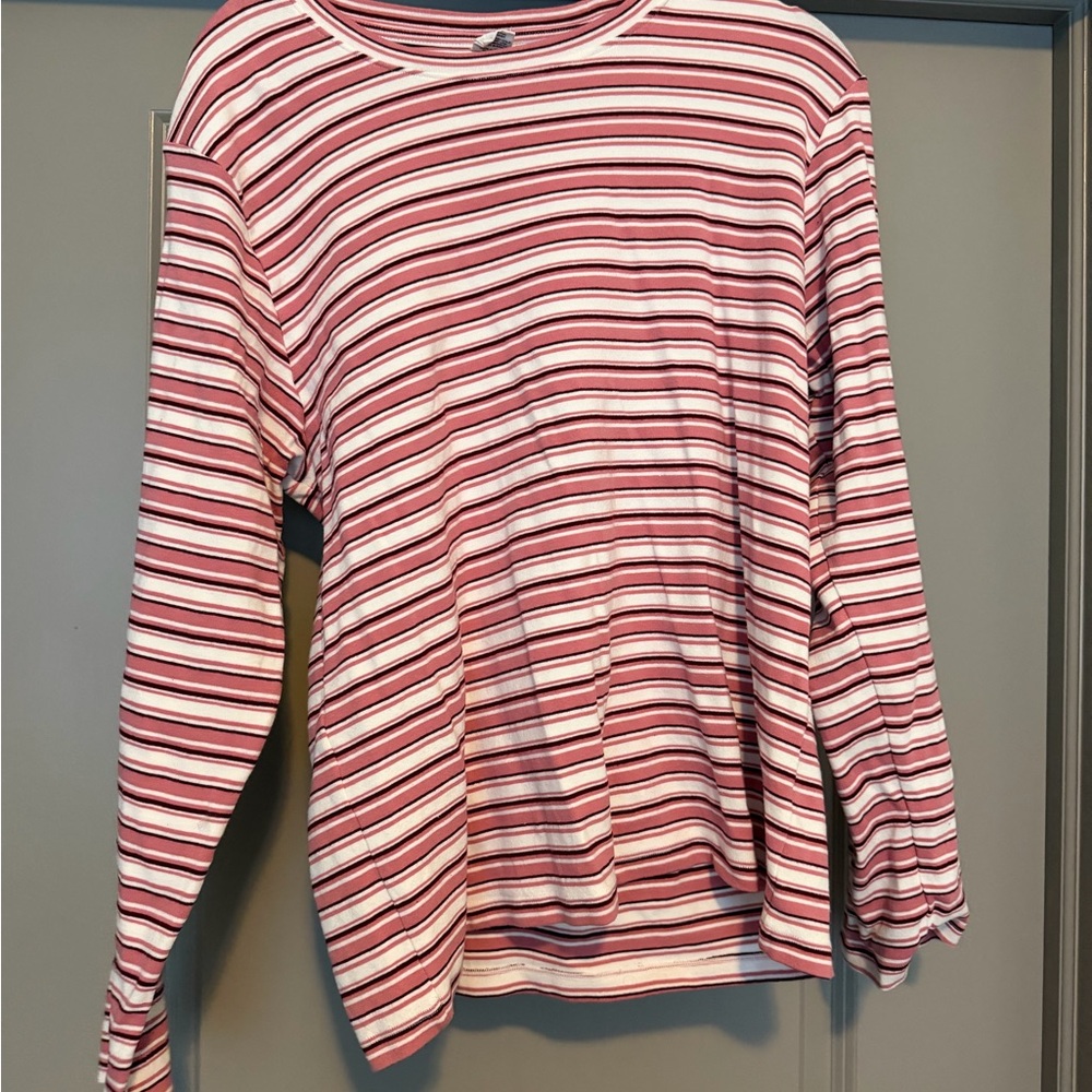 SET active STRIPE JERSEY STRIPE PARKE OVERSIZED LONG SLEEVE - NEAPOLITAN